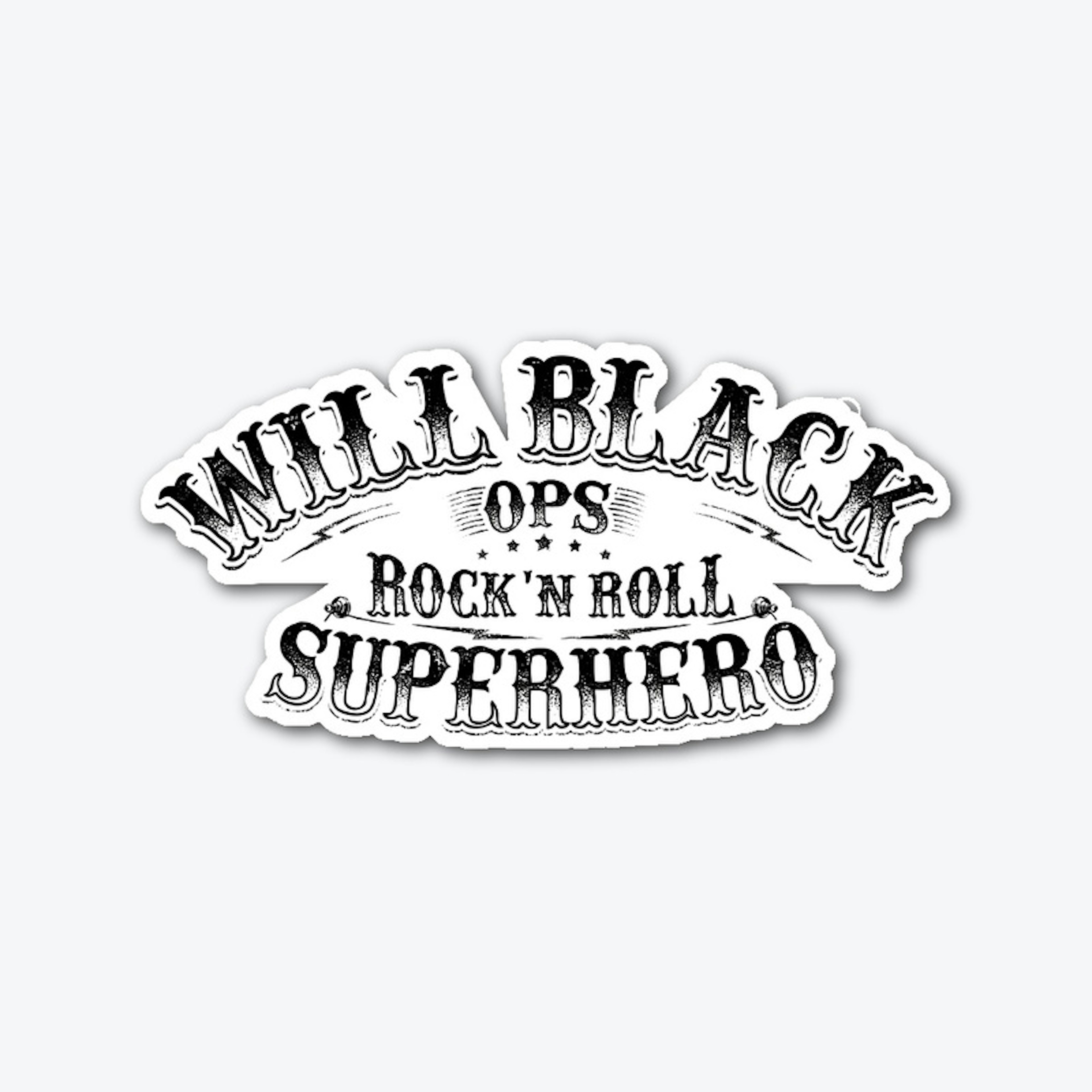 Will Black 'OPS Superhero' logo (dark)
